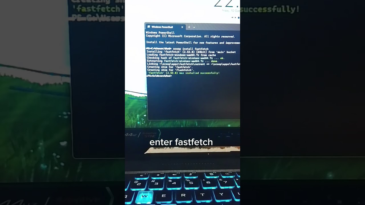 THIS IS HOW TO INSTALL FASTFETCH ON WINDOWS(yes it's easy) #windows11 #fastfetch #powershell