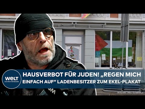 FLENSBURG: "Juden haben Hausverbot" Laden schockt mit Ekel-Plakat! Jetzt äußert sich der Besitzer