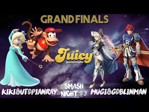 JuicySmashNight #23 - Grand Finals - Kiki & UtopianRay v. Mugi & Goblinman