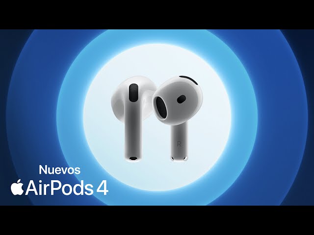 Auriculaires Apple AirPods 4 sans fil Bluetooth 5.3 True Wireless, audio spatial, IP54, blanc video