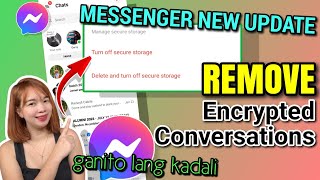 PAANO ITURN ON & OFF ANG END TO END ENCRYPTION SA MESSENGER | REMOVE SECURE MODE | Riencyll Cabile