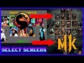Select Screen Evolution MK1 To MK11 Mortal Kombat 1992 2019
