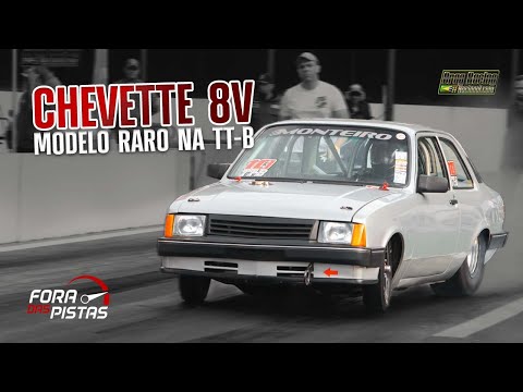 Rear-wheel-drive 8V turbocharged Chevette on its way to 4 seconds.
