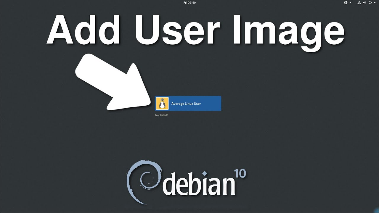 Add user image in GNOME