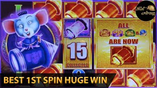 ⭐️1ST SPIN BONUS HUGE WIN⭐️Rocket Rumble Probably One Of My Best 1st Spin Bonus Slot Machine
