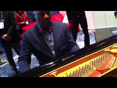 NAMM 2014 Kenneth Crouch at Fazioli pianos for Keybaord Magazine