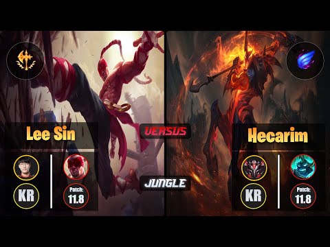 Tarzan LEE SIN (Jungle) [Conqueror] VS HECARIM - Grandmaster KR Patch 11.8