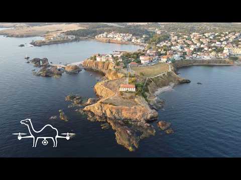 Sunrise above Ahtopol 4k drone video
