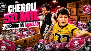 CHEGARAM OS 50 MIL ADESIVOS DA MANSÃO MAROMBA