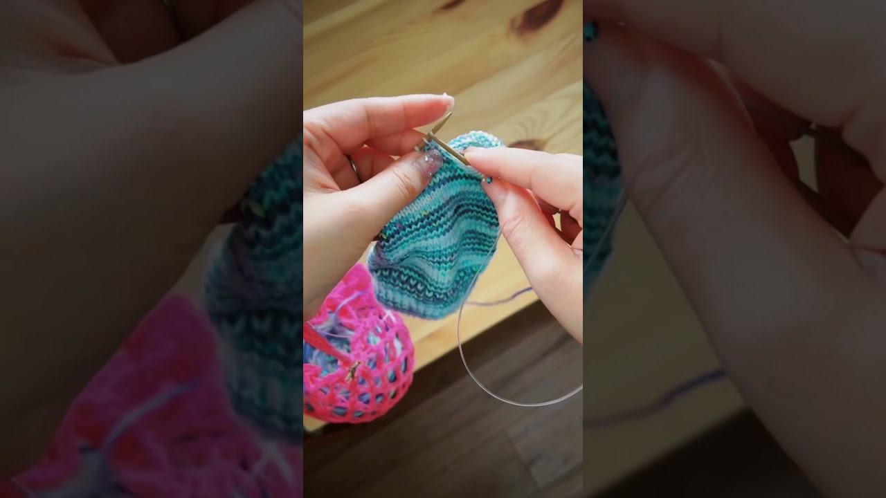 シンプルなモバ編みバッグ