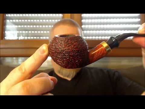 🇩🇪🇺🇸 Pfeife rauchen  |  Stefano Santambrogio No. 02 »Rhodesian« rustic | Bruyère Pfeife | Briar Pipe