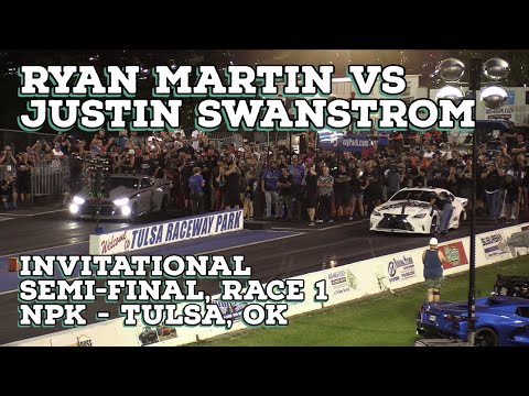 Street Outlaws 2021 No Prep Kings - Tulsa, OK: Invitational Semi, Ryan Martin vs Justin Swanstrom