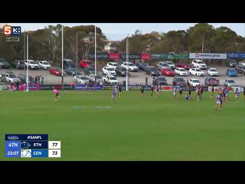 Rd 1 SANFL Snapshot - Central's Billy McCormack bullocks through for a goal