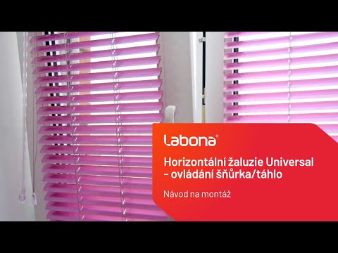 Návod na montáž horizontální žaluzie - ovládání šňůrka/tyčka