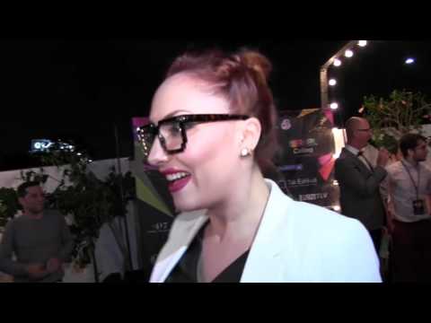ESCKAZ in Tel Aviv: Meeting Eneda Tarifa (Albania) on the red carpet