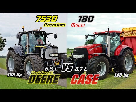 John Deere 7530 Premium VS Case Puma 180 -  Size/Power Comparison