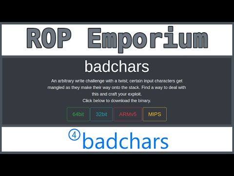 5 - ROP Emporium Series - badchars