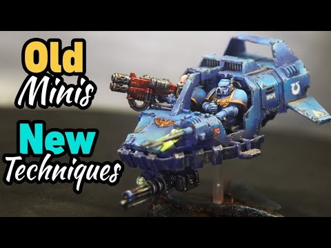 Ultramarines Vehicle painting techniques  * old 40k Land Speeder