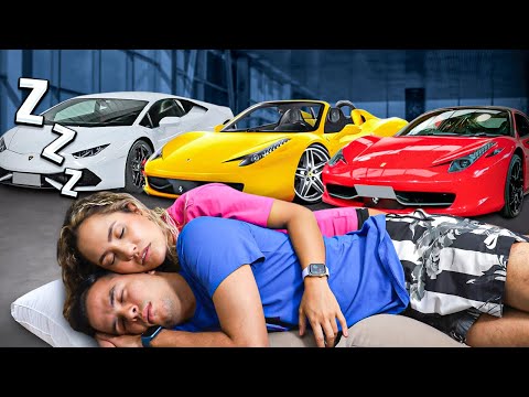 PASSANDO A NOITE EM UMA LOJA DE CARROS SEM SER VISTO POR NINGUÉM E ISSO ACONTECEU!