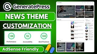 GeneratePress News Theme Customization 2025 | Make Professional News Website Design