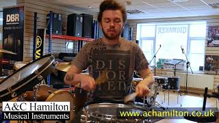 Video thumbnail for PDP Chad Smith Signature Acrylic Snare Drum Un-boxing Review by A&C Hamilton Musical Instruments