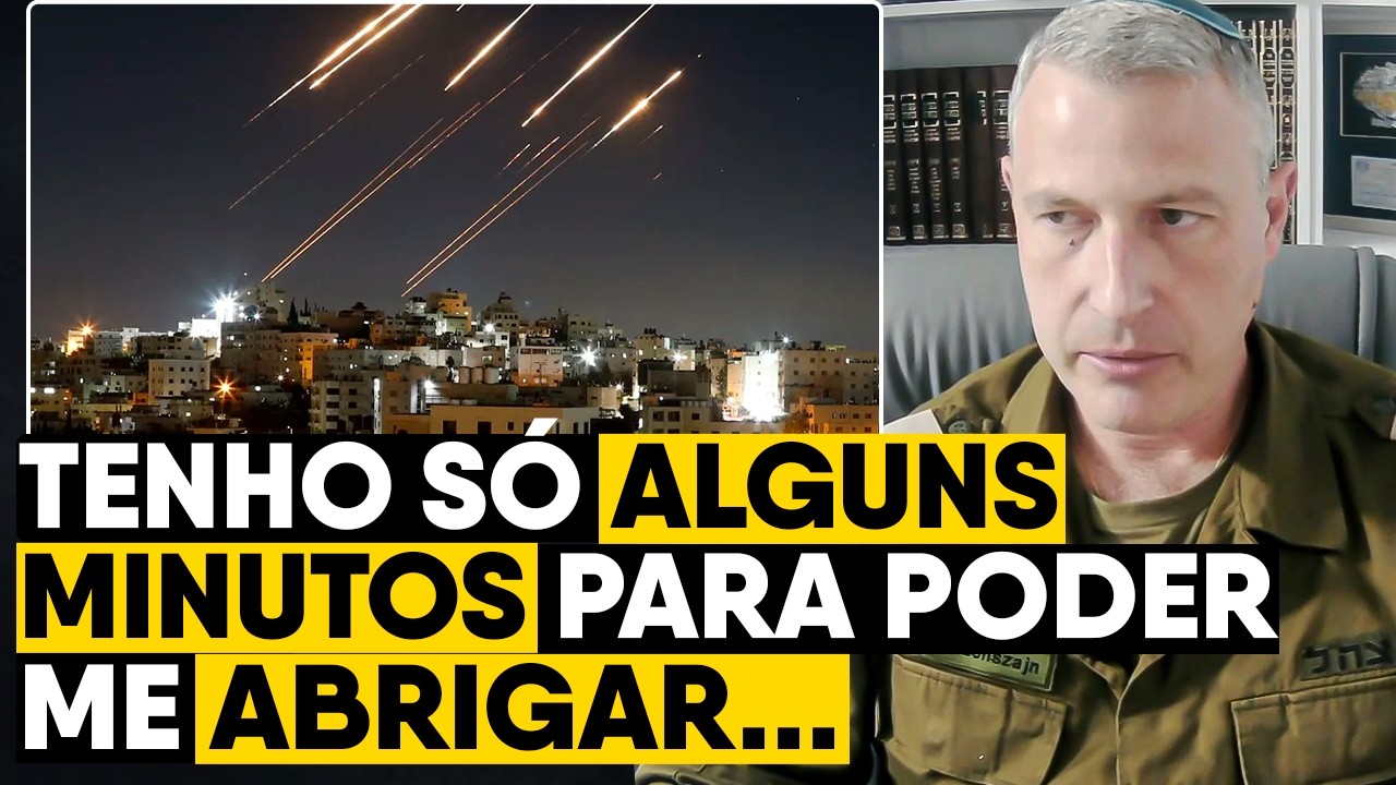 ALARME DE MÍSSIL VINDO DO IRÃ SOA DURANTE LIVE AO VIVO COM O MAJOR DIRETO DE ISRAEL