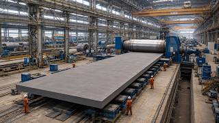 Massive Hydraulic Presses Transform Flat Metal. Steel Manufacturing Documentary