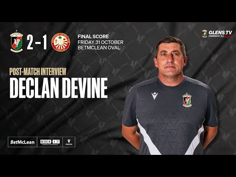 Post-Match interview |  Glentoran 2-1 Portadown | 31st October 2025 - Declan Devine