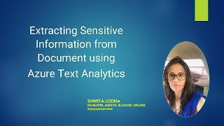 Extracting Sensitive Information from Document using Azure Text Analytics