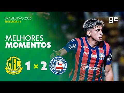 Gols e lances de Mirassol x Bahia