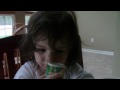 Gracie Eating Yogurt