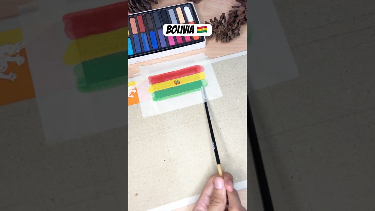 Draw all flag | Bolivia 🇧🇴 #flag #bolivia #shorts #youtubeshorts
