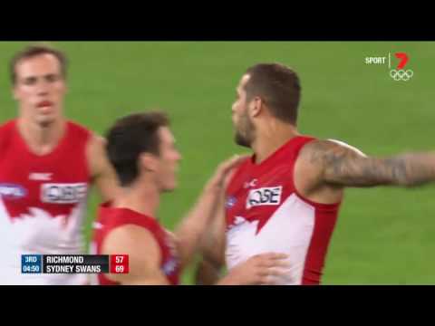 Buddy Franklin kicks another long bomb - AFL