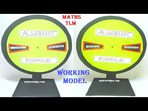 algebraic formulas maths working model 3d TLM maths project howtofunda DIY craftpiller
