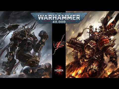 Black Legion Vs Word Bearers Chaos Space Marines Warhammer 40k 2000 Point Battle Report