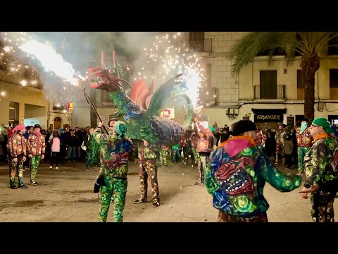 CORREFOC de SANT ANTONI Dracs, Diables, Porquet, Carpa Juanita (Vilanova i la Geltrú 2023)