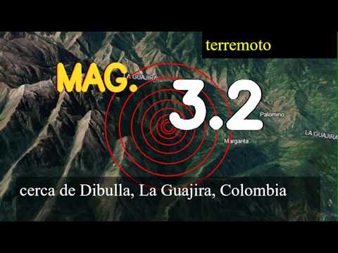 Un terremoto de magnitud 3,2 ocurrió cerca de Dibulla, La Guajira, Colombia hoy el 20 de febrero de