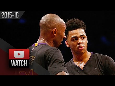 Kobe Bryant & D'Angelo Russell Full Highlights at Nets (2015.11.06) - SICK!