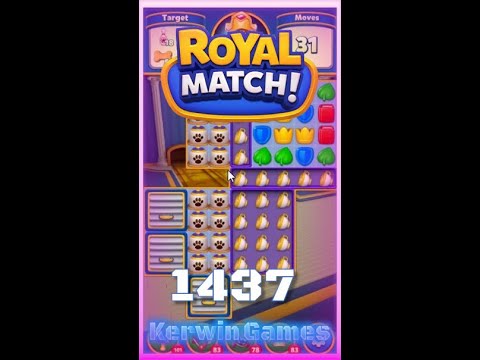 Royal Match Level 1437 - No Boosters Gameplay