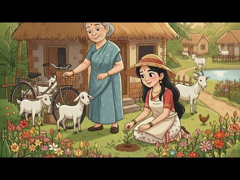 A Peaceful Day in the Village with Grandma.Gardening in village #saleha story 