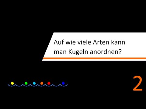 Wie kann man Kugeln anordnen? Mit Reihenfolge, ohne Wiederholung (Variation/ Permutation).