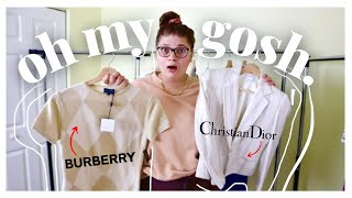 CHRISTIAN DIOR & BURBERRY! | Thrift With Me to Resell on Poshmark!