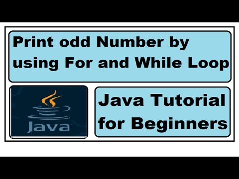 Print Odd Number Using While Loop In Java