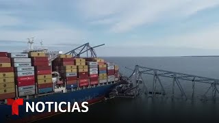 Recuperan dispositivo con datos de buque que tiró puente de Baltimore | Noticias Telemundo