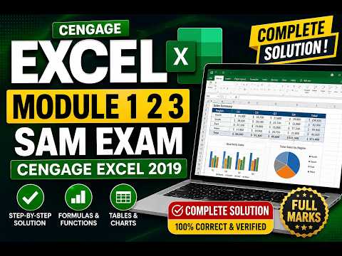 Excel Modules 1 3 Sam Exam Cengage Excel 2019 Complete Tutorial