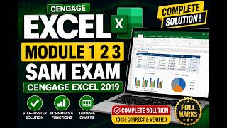 Excel Modules 1–3 SAM Exam | Cengage Excel 2019 Complete Tutorial