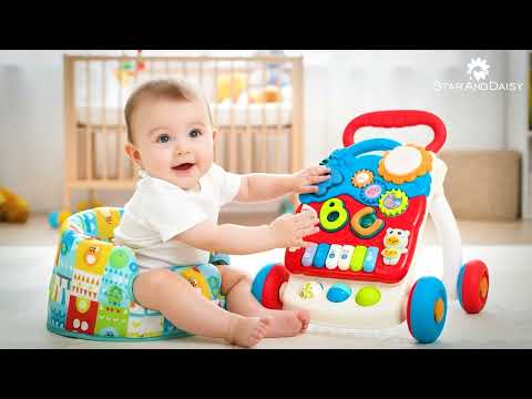 Best 2-in-1 Baby Walker 2025 | StarAndDaisy Musical Walker with Safety & Educational Features