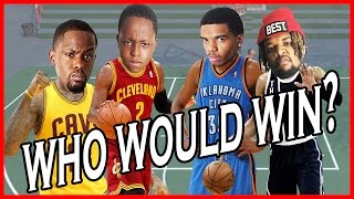 WHO WOULD WIN? RUSS & KD OR KYRIE & LEBRON!! - NBA 2K16 Head to Head Blacktop Gameplay