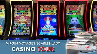 Tour of the Expanded Casino on Virgin Voyages Scarlet Lady (April 2025)