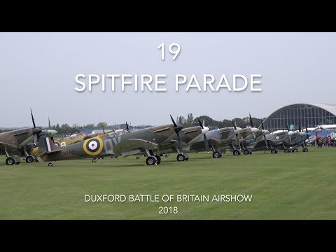 19 Spitfire Parade - Duxford Battle of Britain Airshow